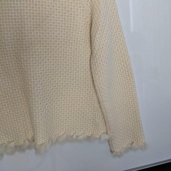 Jones New York Signature Cream Cardigan Sweater One Button Size Petite M Medium - Picture 9 of 11